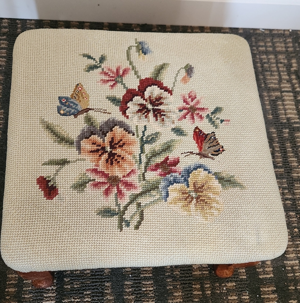Embroidered Stool